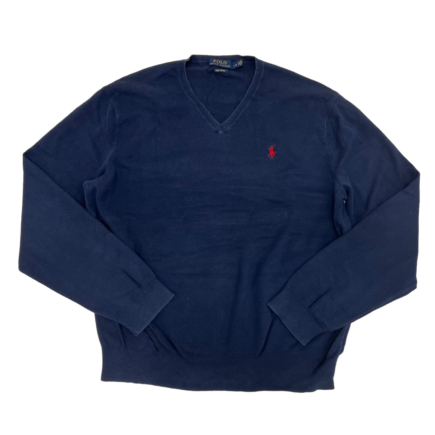 GM269 POLO RALPH LAUREN ポロラルフローレン 長袖 ニット トップス ネイビー メンズ L