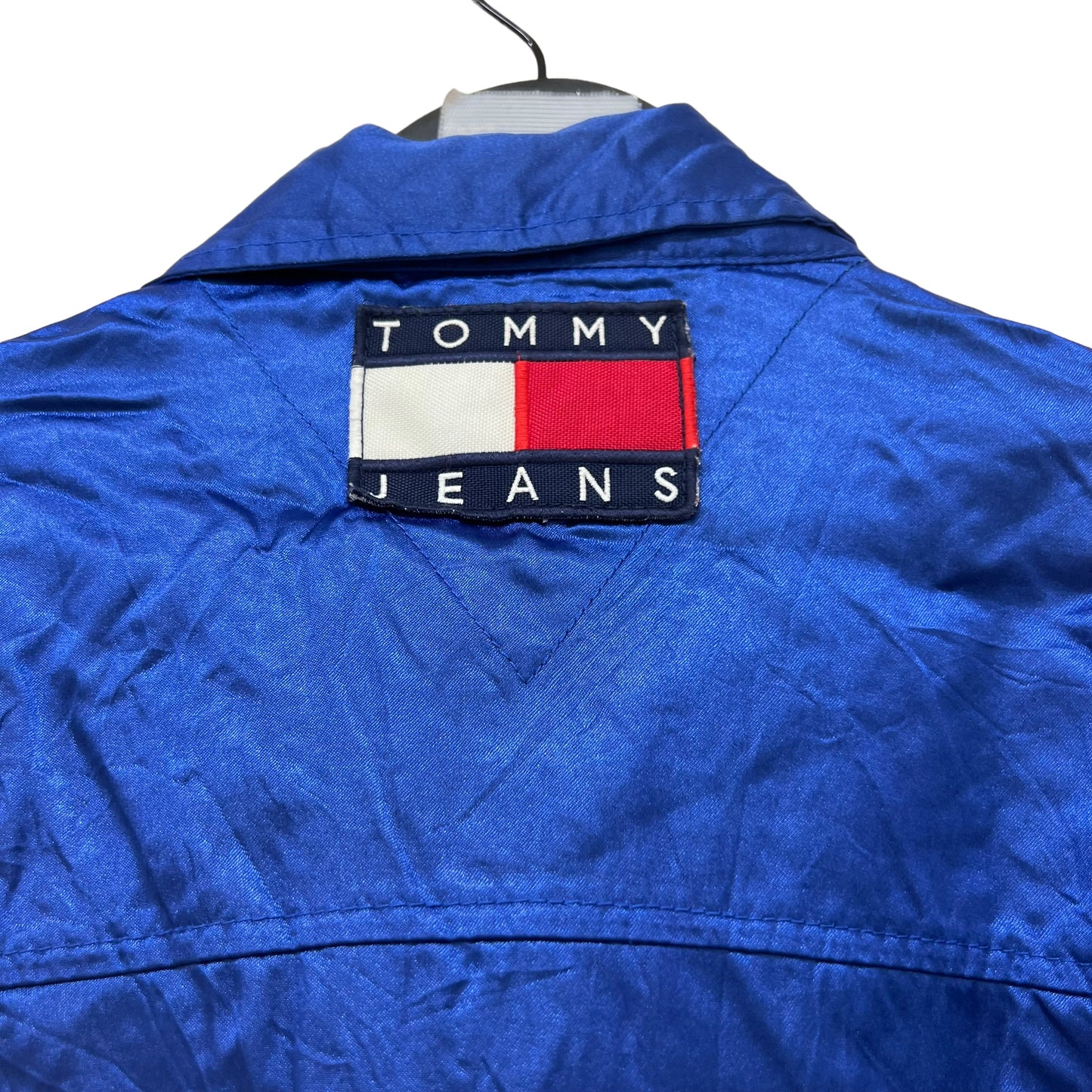 GM179 TOMMY JEANS トミー ジーンズ 長袖 ジップアップ ナイロンジャケット 上着 羽織り トップス ネイビー系 メンズ L