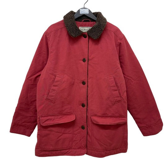 GC206 L.L.Bean ジャケット 裏起毛 ボアジャケット オレンジ系 レッド系 レディース サイズL