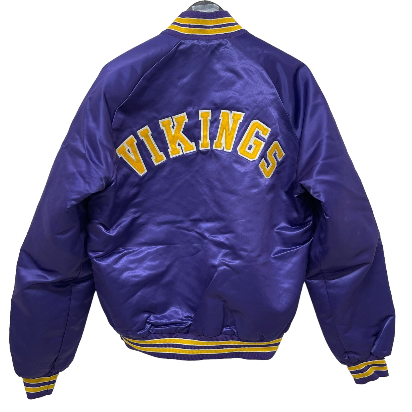 GC153 USA製 Chalk Line NFL MINNESOTA VIKINGS キルティングライナー ナイロンスタジャン パープル メンズ サイズM