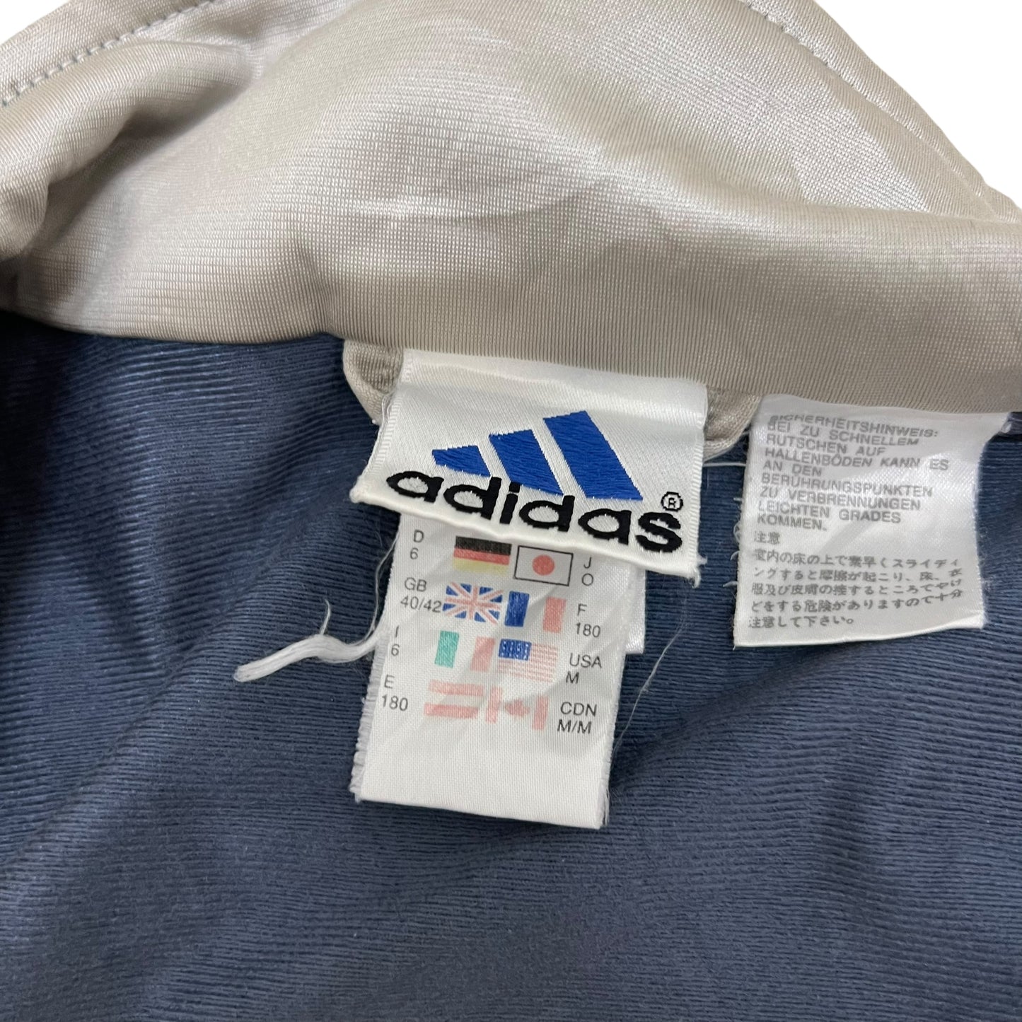 GM223 adidas アディダス 長袖 ジップアップ ジャージ 上着 羽織り トップス グレー系 ネイビー系 メンズ O