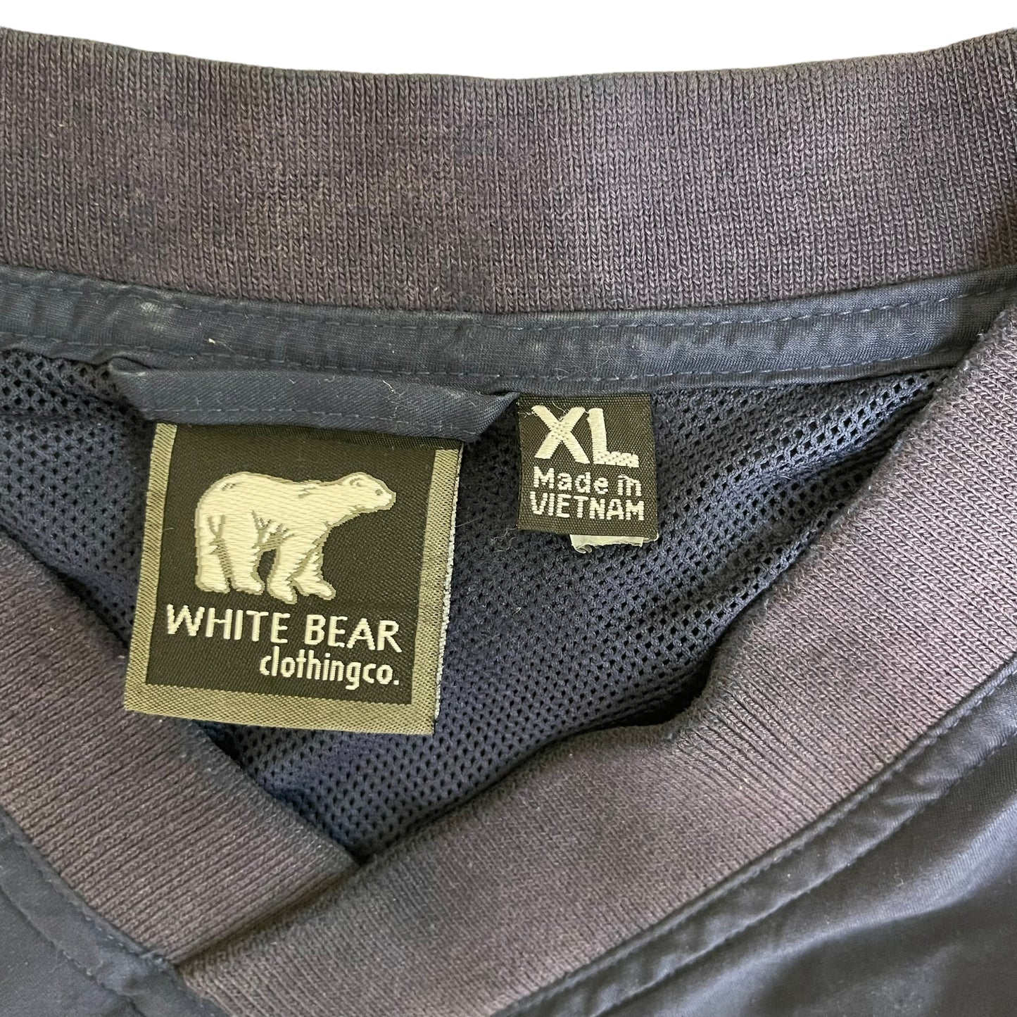 GC434 White Bear Clothing プルオーバートップス トップス ワンポイントロゴ ネイビー メンズ サイズXL