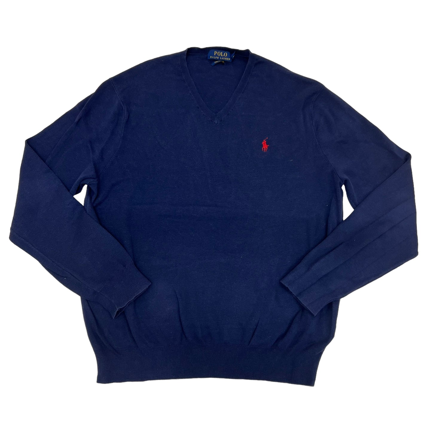 GM263 POLO RALPH LAUREN ポロラルフローレン 長袖 ニット トップス ネイビー メンズ L