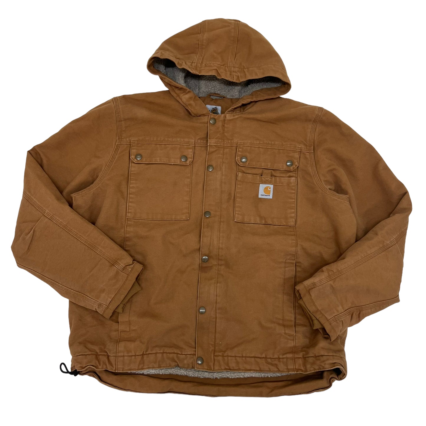 GM131 Carhartt カーハート 長袖 ジップアップ ダックジャケット 上着 羽織り トップス ブラウン メンズ L