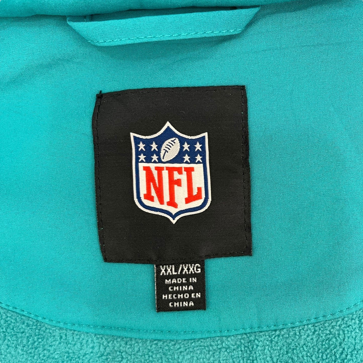 GC163 NFL Miami Dolphins ジップアップジャケット ユニフォーム ターコイズブルー メンズ サイズXXL