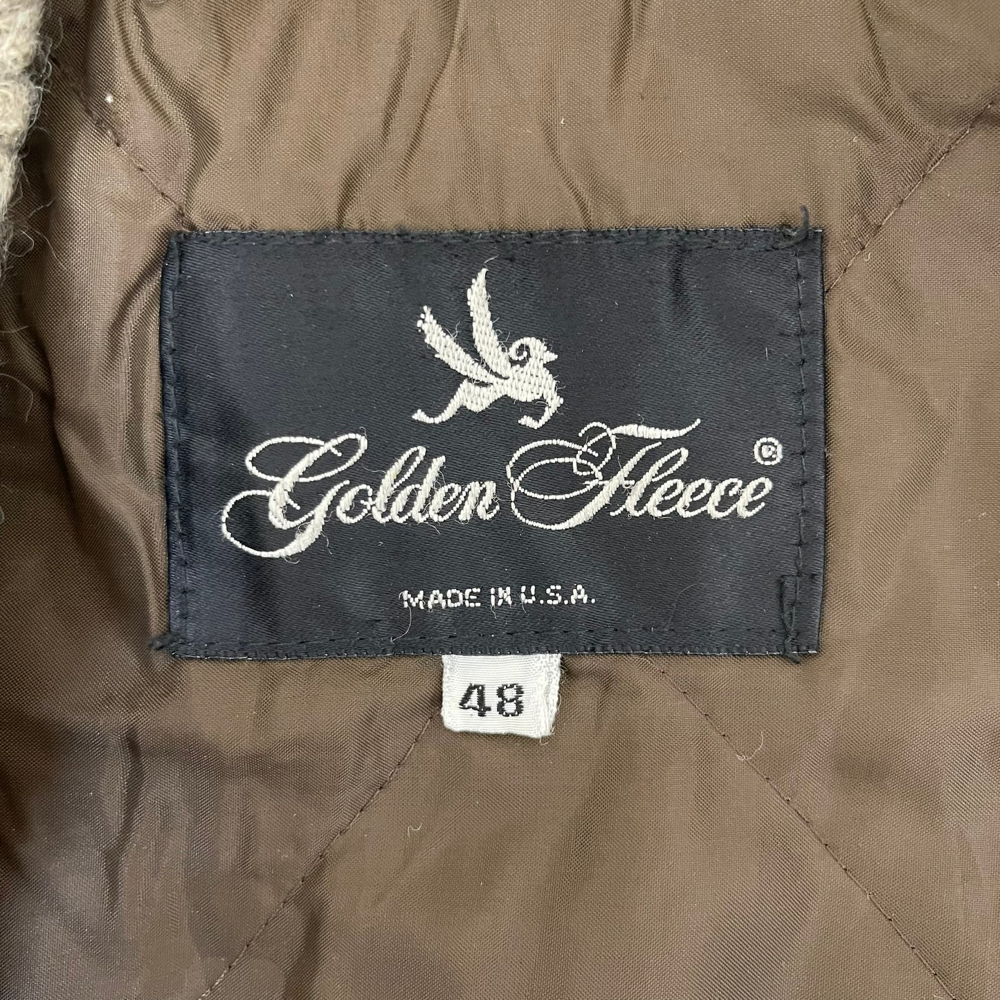 GC145 USA製 GOLDEN FLEECE 中綿ジャケット ジャケット ベージュ メンズ サイズ48