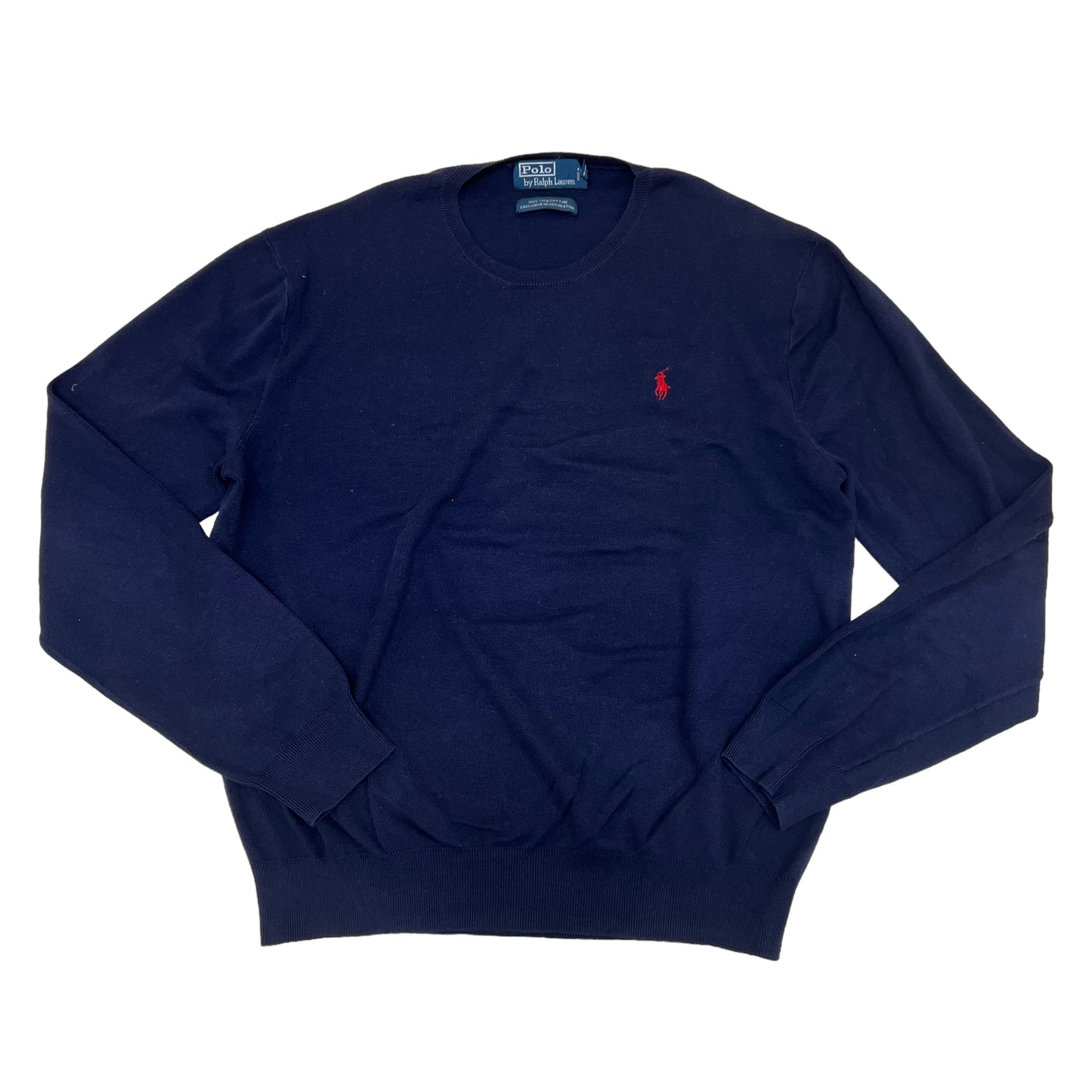 GM243 POLO RALPH LAUREN ポロラルフローレン 長袖 ニット トップス ネイビー メンズ L