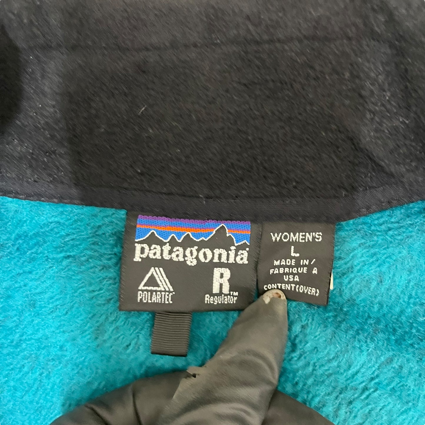 GC353 USA製 patagonia フリーストップス トップス ジップアップ グリーン レディース サイズL