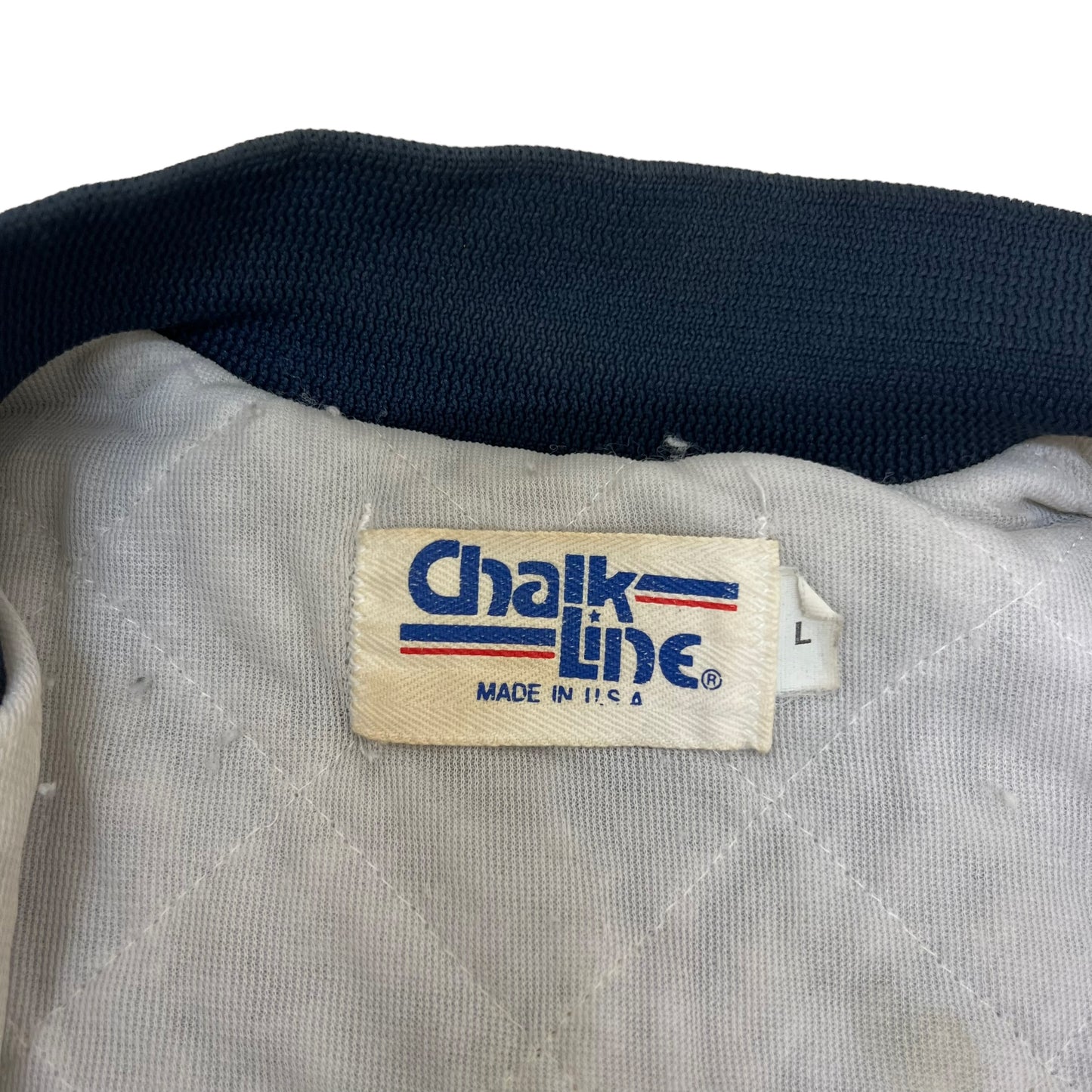 GM177 USA製 Chalk Line チョークライン 長袖 ナイロンジャケット 上着 羽織り トップス ネイビー系 メンズ L