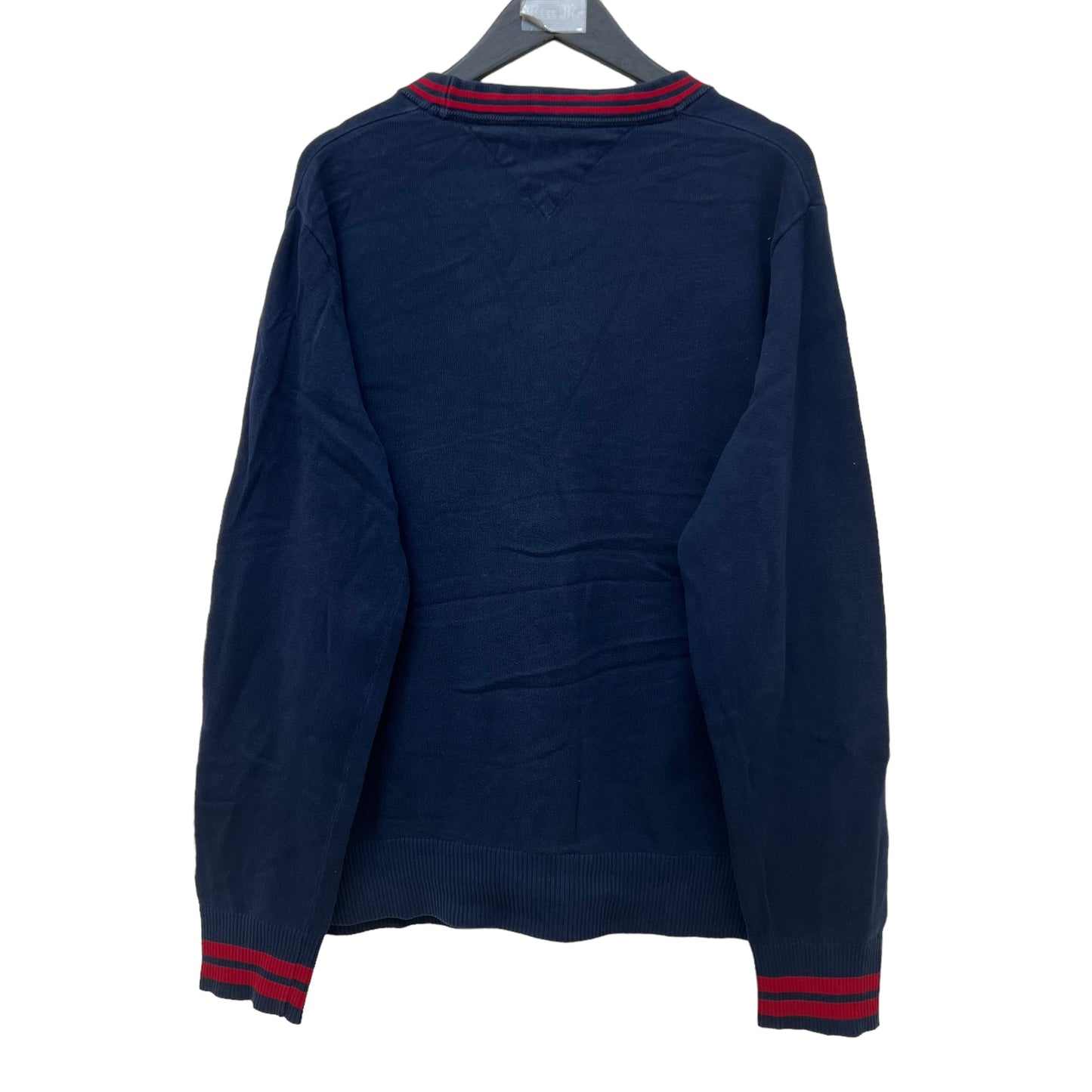 GM227 TOMMY HILFIGER トミーヒルフィガー 長袖 ニット カーディガン トップス ネイビー メンズ L