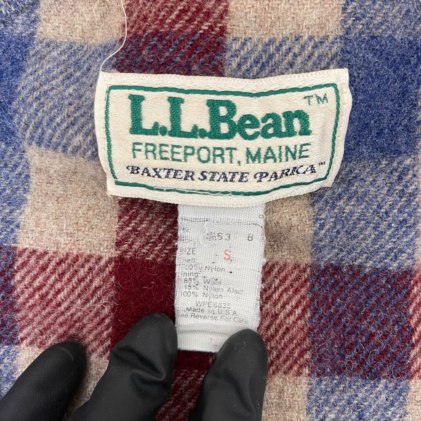 GC441 USA製 L.L.Bean マウンテンパーカ ナイロンジャケット ジャケット ボルドー メンズ サイズS