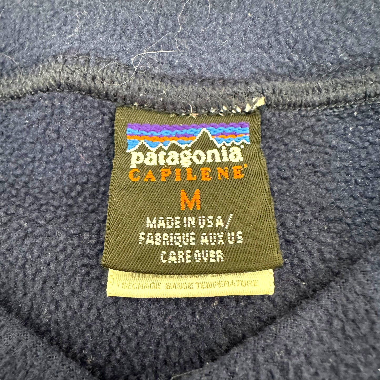 GN124 patagonia CAPILENE' USA製 フリース ヘンリーネック シャツ M