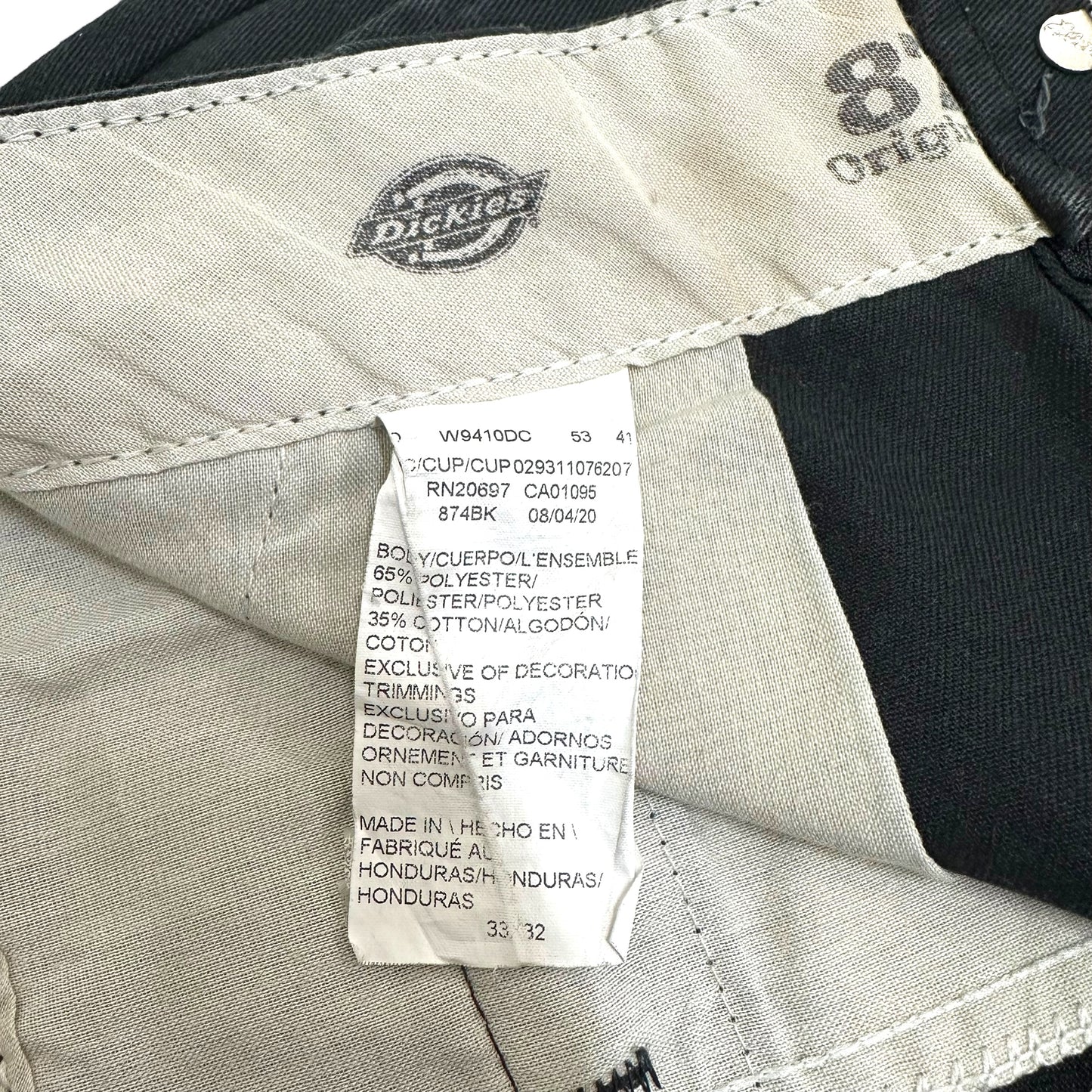 GN129 Dickies ディッキーズ 874 Original Fit ワークパンツ ブラック系