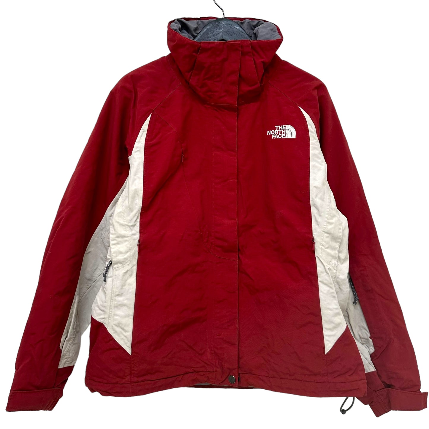 GN151 THE NORTH FACE ザ・ノースフェイス HyVent ナイロンジャケット 厚手 WOMEN レッド×ホワイト M/M