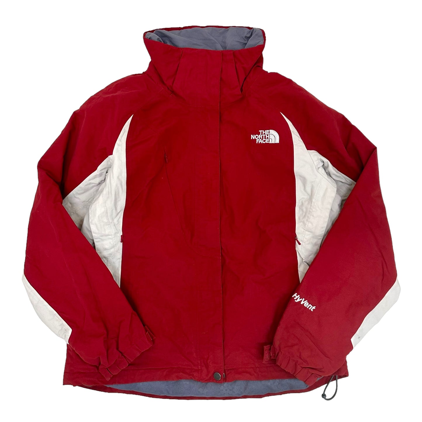 GN151 THE NORTH FACE ザ・ノースフェイス HyVent ナイロンジャケット 厚手 WOMEN レッド×ホワイト M/M