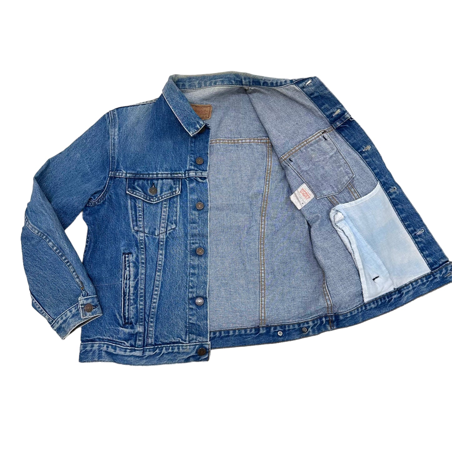 GN54 Levi'sリーバイス サイズ02 ブルー系 デニム ジャケット GT BRITAIN製