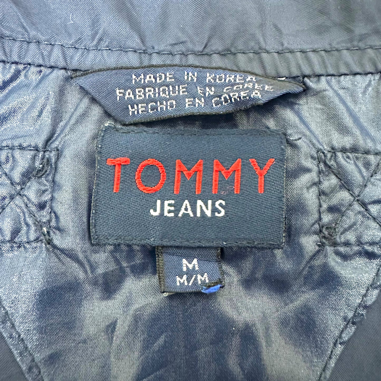 GN63 TOMMY JEANS トミー ジーンズ ハーフジップ ナイロン ジャケット サイズM ネイビー