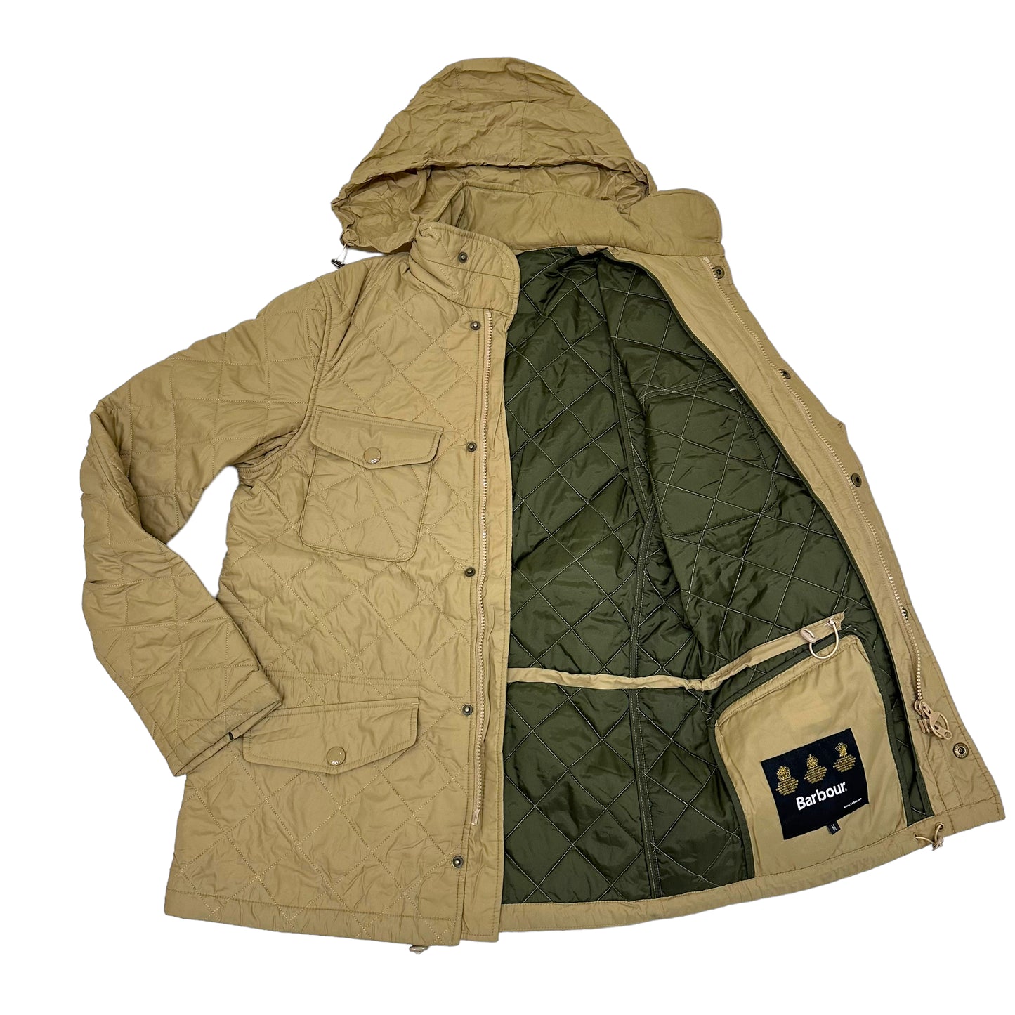 GN69 Barbour バブアー キルティング ジャケット ベージュ系 サイズM