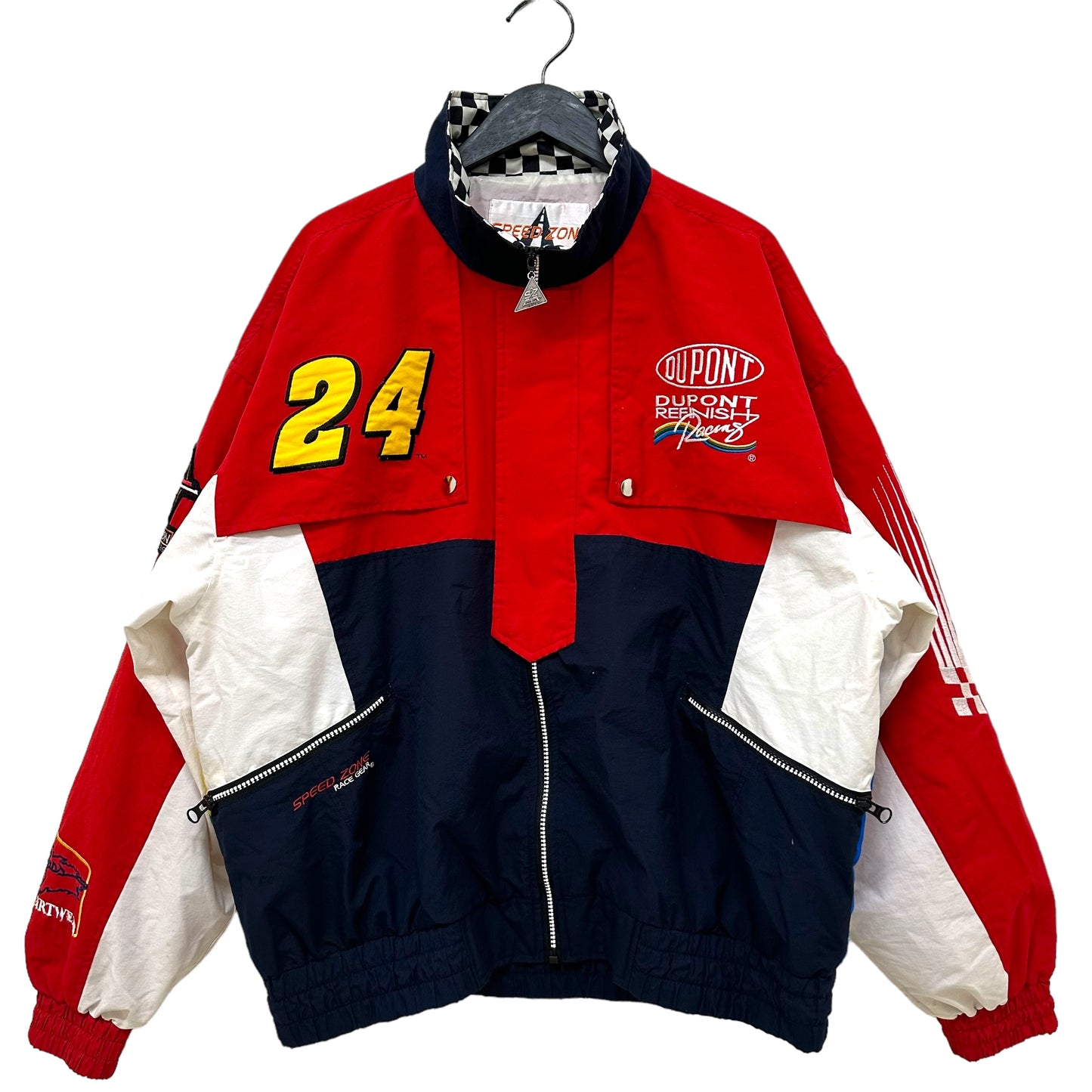 GN107 SPEED ZONE NASCAR レーシング ジャケット レッド×ネイビー×ホワイト XL メンズ