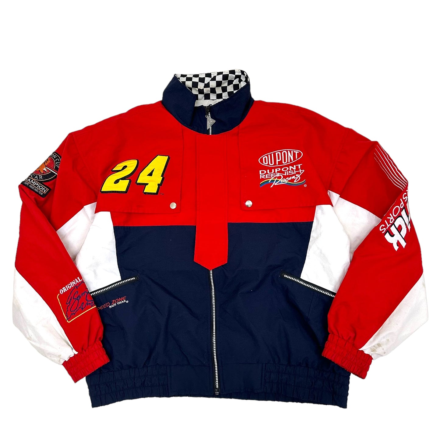 GN107 SPEED ZONE NASCAR レーシング ジャケット レッド×ネイビー×ホワイト XL メンズ