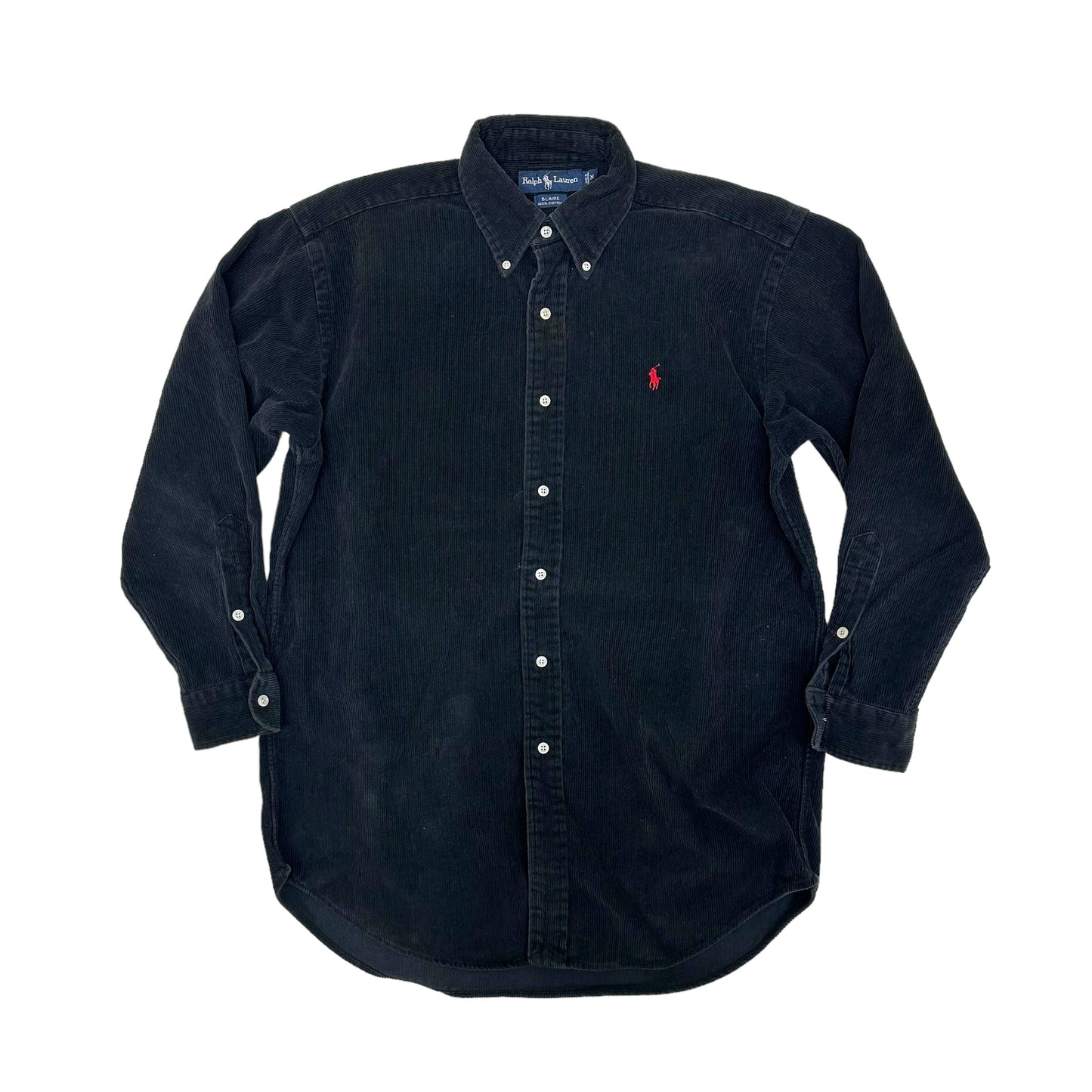 GN109 Ralph Lauren BLAIRE コットン コーデュロイ シャツ M メンズ ブラック