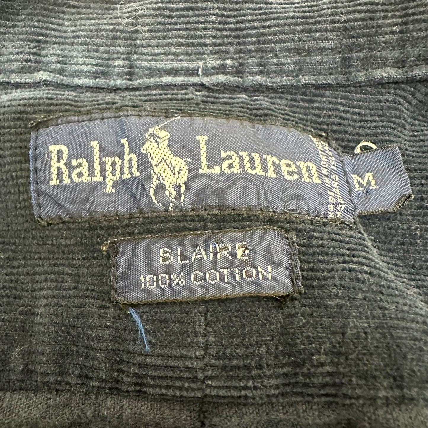 GN110 Ralph Lauren BLAIRE コットン コーデュロイ シャツ M メンズ ネイビー